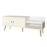 ZUN Modern Shoe Storage Bench with Hidden Storage and Upholstered Cushions for Bedside, Living Room and 12879500