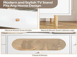 70 inch TV Stand for TVs up to 80 Inch, Minimalist TV Console Table with Drawers, Media N710P339470W