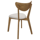 Tan and Chestnut Curved Backs Dining Chair B062P153700