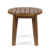 Outdoor 16" Acacia Wood Side Table, Teak Finish 62266.00