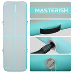 ZUN Masterish Children's Inflatable Gymnastics Mat Air Track Tumbling Mat with Motorized Pump 27969332