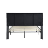 ZUN Queen Size Upholstered Platform Bed Frame with Headboard, Strong Wood Slat Support, Mattress W2297141354