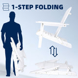 Wood Lounge Patio Chair for Garden Outdoor Wooden Folding Embossed Adirondack Chair Set of 2 Solid 07994033