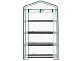 4 Tier Mini Greenhouse with PE Cover & Roll-Up Zipper Door, Portable Waterproof Greenhouse for 11350869