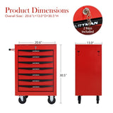 Rolling Metal Tool Chest with 7 Drawers, 20" 7-Drawer Tool Chest Cabinet with Ball Bearing Drawer W1102P332049