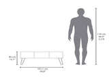 Smoke Coffe Table with 2 Shelf B062P252143