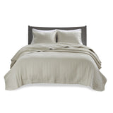 3 Piece Quilt Set Cream Full/Queen B035129045