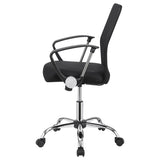 Black Swivel Office Chair with Casters B062P153790