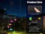 2PCS-Outdoor Solar Wind Chimes, Solar Dragonfly Wind Chimes, Color Changing LED Wind Chime Light, 45297444