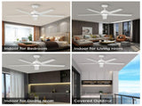 52 inch Ceiling Fans with Lights, Large Air Volume Ceiling Fans with Reversible Quiet DC Motor and 51465188
