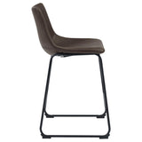 Brown and Black Armless Counter Height Stools B062P153504