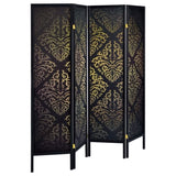Black 4-panel Folding Screen B062P145532