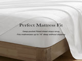 5 Pieces Split King Sateen Sheet Set,White B035P381315