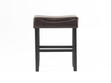 30-inch Bonded Leather Backless Bar Stool , Brown WF530928BRN