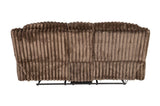 Manual Motion Loveseat Recliner Fur-Like Corduroy in Chocolate B089P296897