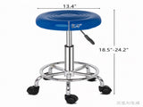 Round Stool with Lines Rotation Bar Stool Blue 27499847