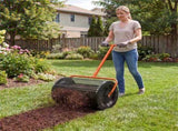 27"16" Lawn Fertilizer Spreader with Diamond Mesh Clump-Free Garden Compost Spreader - Orange 26960642