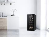 JC-34 115V 85W 1.2cu.ft/34l Electronic Wine Cabinet Cold Rolled Sheet Transparent Glass Door / 91489042