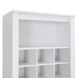 ZUN ON-TREND Stylish Design 30 Shoe Cubby Console, Contemporary Shoe Cabinet with Multiple Storage WF309309AAK