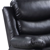 Black Power Recliner with Pillow Top Arms B062P184508