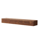 ZUN 72" Rustic Wood Fireplace Mantel,Wall-Mounted & Floating Shelf for Home Decor W1390138525