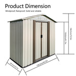 ZUN Outdoor Storage Garden Shed 5FTx3FT Apex Roof White W2794P243307