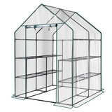 Mini Walk-in Greenhouse with PVC Cover, 8-Shelf Indoor Outdoor Planting Green House for 38528035