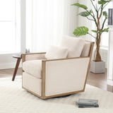 COOLMORE Corduroy Swivel Chair, Comfy Accent Sofa Chair for Living Room, 360 Degree Swivel W395P209380