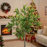 Artificial Tree Christmas Potted Fake Plant Natural Green Tree for Holiday Living Room Office Home 98112458