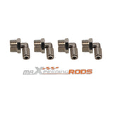 4x Air Suspension Spring Bags 2500lb Fit For Heavy Duty 1/2"NPT 3/8"-16UNC 51297309