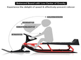 Christmas Gift Snow Racer - 44"x20"x16" Size, 13lbs Lightweight, Parent-Kid Interactive Fun-Red 86902460