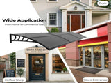 Awning for Door Entrance with Drainage Sink, 40x120 Inch Window Canopy Exterior, UV Rain Snow 30798226