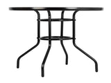 Outdoor Dining Table Round Toughened Glass Table Yard Garden Glass Table 50238784