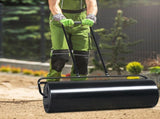 36in Cylindrical Iron Lawn Roller Black 48627172