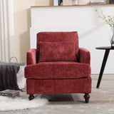 ZUN COOLMORE Wood Frame Armchair, Modern Accent Chair Lounge Chair for Living Room,Tufted Club Chair, W395P151906