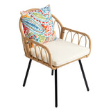 5 Pieces Patio Dining Table Chair, Outdoor Table and Chairs with Umbrella Hole, Patio Furniture 61045178