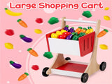 Red Wooden Kids Supermarket Playset Vending Machine, 90.1778.74104.14cm Grocery Store Toy 89690852