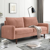 56.3" Velvet Round Arm Apartment Loveseat 72506395