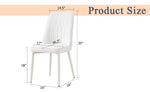 ZUN White dining chairs and living room chairs. Metal legs provide strong support, suitable for W1151P154911