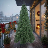 6FT Christmas Tree with 500 PVC Tips Green Artificial Plant Hinged Structure Metal Stand Holiday 41212508