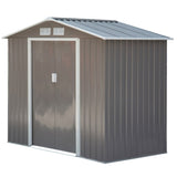 Steel Storage Shed Garden Tool house 7' x 4' White-AS 97699496