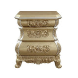 3 Drawers Resin Nightstand in Gold Finish B016P256530