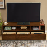63" Mid-Century Modern TV Stand for TVs up to 75", Thick Sturdy Farmhouse Entertainment Cabinet, W1801P288509