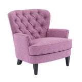 Mirod Vintage-Inspired Upholstered Lounge Chair with Nailhead Trim ,Solid Wood Legs for Stability N760P253374P