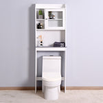 ZUN Modern Over The Toilet Space Saver Organization Wood Storage Cabinet for Home, Bathroom -White W40931565