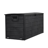 ZUN 75gal 280L Outdoor Garden Plastic Storage Deck Box Chest Tools Cushions Toys Lockable Seat BLACK 43351783