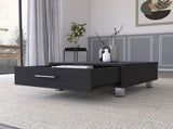 Black Wengue 1-Drawer Rectangle Coffee Table B06280212