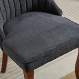 Rayon Cloth Flocking Linen Dining Chairs Channel Kitchen Dinner Chair Comfy Fabric Upholstered W1143P233646