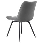 ZUN Grey Tufted Swivel Dining Chairs B062P145620