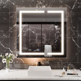 Smart LED Medicine Cabinet with Built-in High-Power Outlet 36*36inch Stepless Dimming & Anti-Fog W637P148122